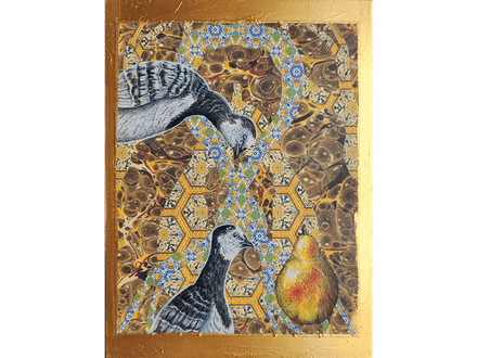 Barnacle Geese original drawing on panel