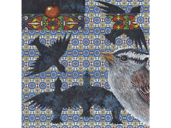 Startled Sparrow fine art giclee print