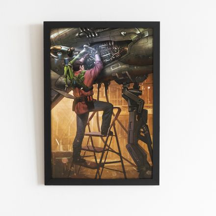 Backyard Starship 2 Framed Matte Poster