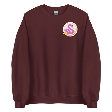 Long Sleeve Crewneck iSWANs Logo Sweatshirt, 2 Colors