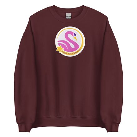 Long Sleeve Crewneck iSWANs Logo Sweatshirt, 2 Colors