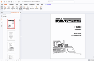 Fiatallis FD30 Crawler Tractors (Transmission)Service Manual - PDF DOWNLOAD