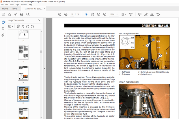 STA Roller VV2010 VV2510 Line of Vibratory Rollers Operation Manual – PDF DOWNLOAD