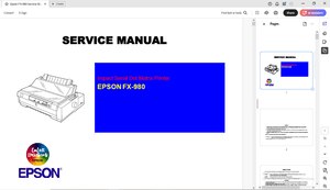 Epson FX-980 Impact Serial Dot Matrix Printer Service Manual - PDF DOWNLOAD