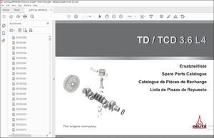Ammann Deutz TD TCD 3.6 L4 Spare Parts Catalogue Manual PDF