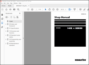 Komatsu 140E-6 Series Engine Shop Manual SEN05641-04 – PDF DOWNLOAD