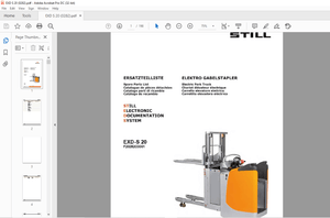 Still EXD-S 20 Still Electronic Documentation System Spare Parts List Manual – PDF DOWNLOAD