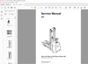TOYOTA Forklift 7SLL12.5 7SLL12.5F 7SLL16 7SLL16F Service Manual 222641-040 - PDF DOWNLOAD