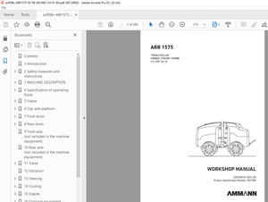 Ammann ARR 1575 Trench Roller Workshop Manual 3001980 PDF