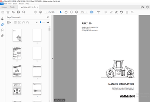 AMMANN ARX 110 DOUBLE BILLES CHÂSSIS FIXE MANUEL UTILISATEUR 3001280 PDF