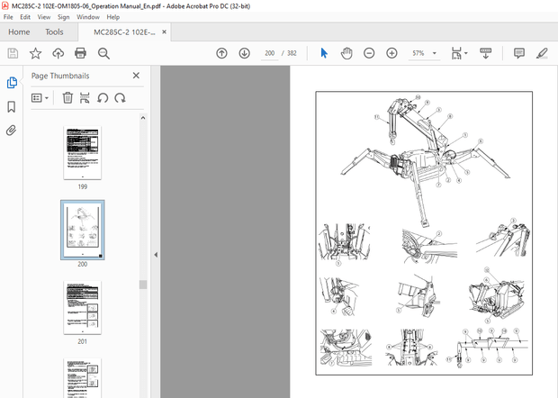 Maeda MC-285C-2 Mini-Crawler Crane Operation Manual  – PDF DOWNLOAD
