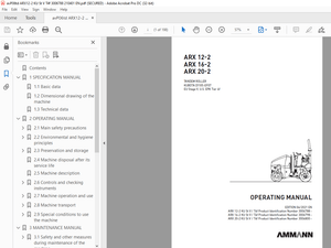 Ammann ARX 12-2 ARX 16-2 ARX 20-2 Tandem Roller Operating Manual - PDF