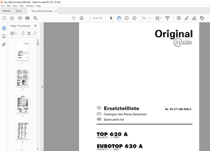 Pottinger Tractor TOP 620 A EUROTOP 620 A Spare parts list Manual – PDF DOWNLOAD