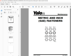 Yale Forklift G813 (GLPGDP40VX5, 40VX6,45VX6, GLPGDP45SVX5, 50VX, 55VX Europe) Service Manual - PDF