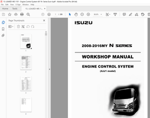 Isuzu 4JJ1 Engine Control System 2008-2016MY N Series Workshop Manual - PDF DOWNLOAD 