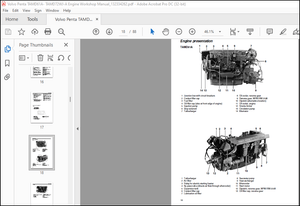 Volvo Penta TAMD61A TAMD62A TAMD63L-A TAMD72P-A TAMD72WJ-A Engine Workshop Manual – PDF DOWNLOAD