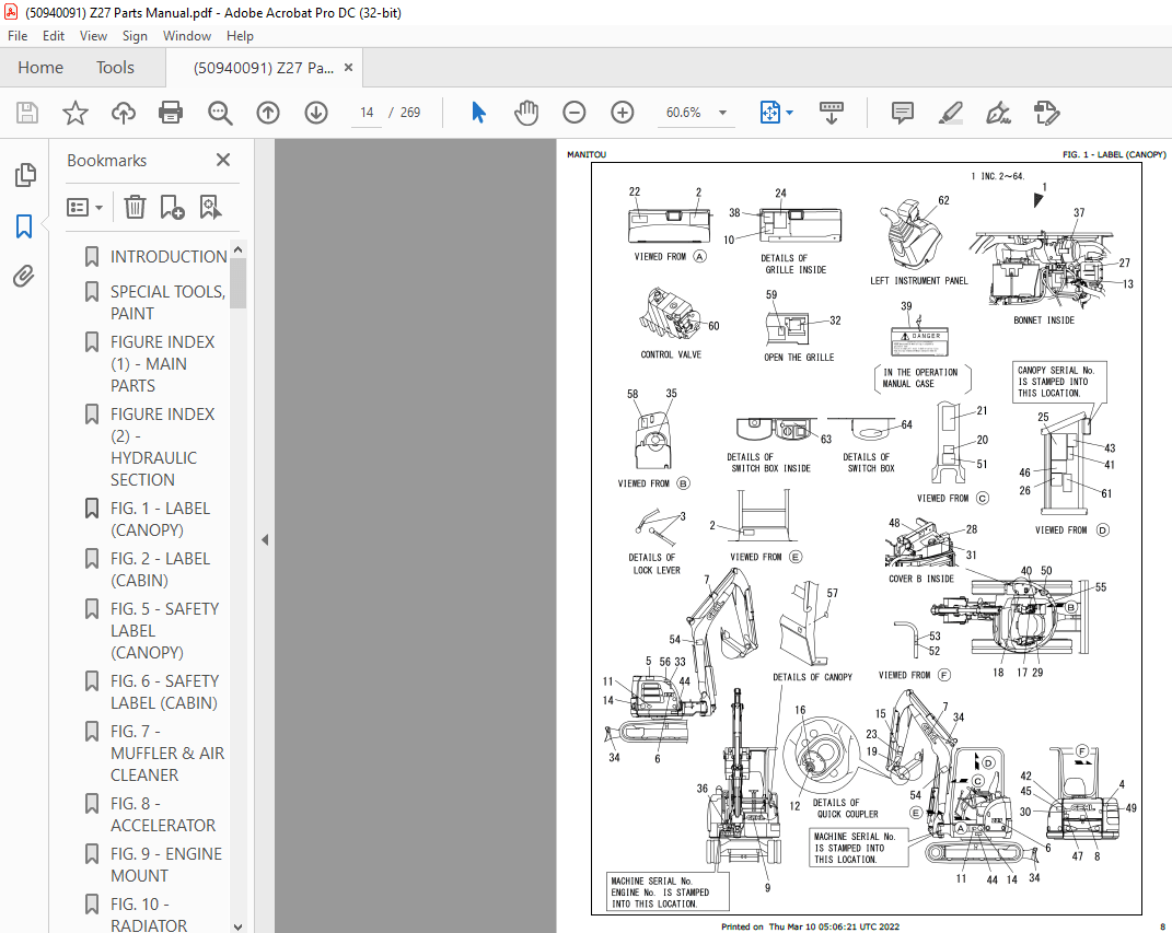 Gehl Z27 Excavator Parts Manual 50940091 – PDF DOWNLOAD