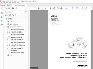 AMMANN AP 240 PNEU TYRED ROLLER PARTS MANUAL 3001217 - PDF DOWNLOAD