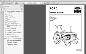 New Holland Ford 1910 2110 Tractor Service Repair Manual (40191020)