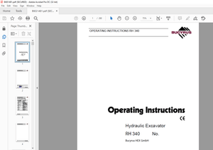 Cat Bucyrus RH 340 Hydraulic Excavator OPERATING INSTRUCTIONS MANUAL BI651481 – PDF DOWNLOAD