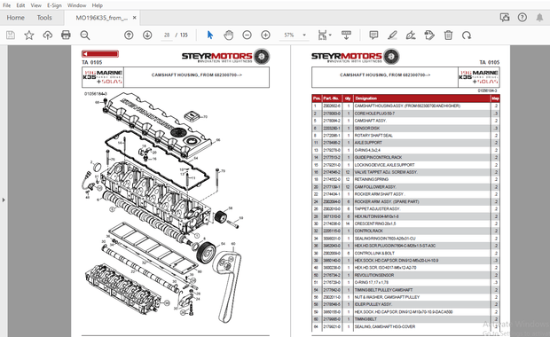 Steyr MO174V40 Marine Turbo Diesel Solas Parts Manual_482290001 – PDF DOWNLOAD