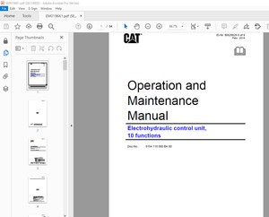 CAT Electrohydraulic Control Unit 10 Functions Operating &amp; Maintenance Manual EM019661 PDF DOWNLOAD