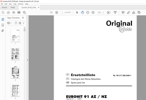Pottinger Tractor EUROHIT 91 AZ NZ Spare parts list Manual – PDF DOWNLOAD