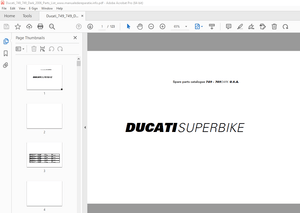 Ducati Superbike 749 - 749Dark Parts Manual PN 91512292A - PDF DOWNLOAD 