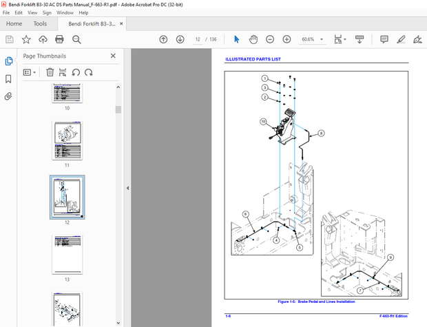 Bendi Landoll B3/30 AC/DS Articulated Counterbalance Forklift Parts Manual – PDF DOWNLOAD