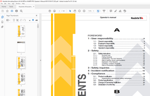 Haulotte Forklift HA16RTJ – HA16RTJ O – HA16RTJ PRO Operator’s manual 4001019160  – PDF DOWNLOAD
