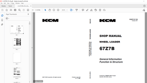KCM67Z7B Wheel Loader(General Information Function &amp; Structure)CUMMINS QSB4.5 Engine PartsManual PDF