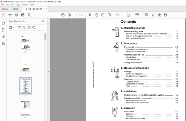 Cat Bucyrus Electrohydraulic control unit, 8 functions Operating Manual - PDF DOWNLOAD