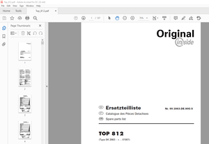 Pottinger Tractor TOP 812 Spare parts list Manual – PDF DOWNLOAD
