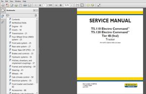 New Holland T5.110, T5.120 Electro Command Tier 4B (final) Tractor Service Manual (51487916) – PDF 
