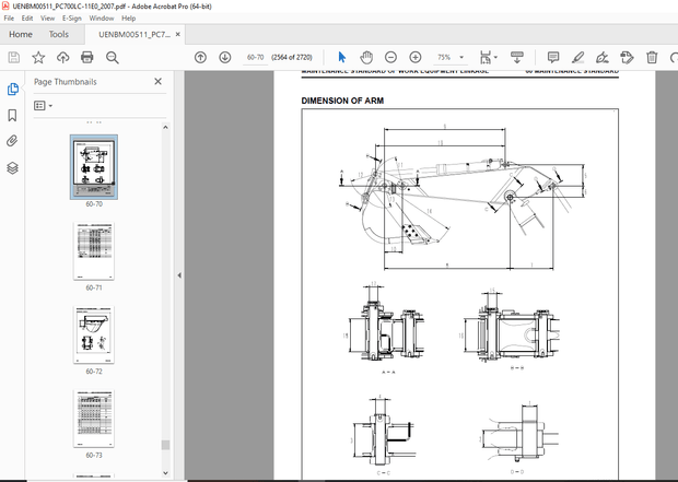 Komatsu PC700LC-11E0 Hydraulic Excavator Shop Manual UENBM00511 - PDF DOWNLOAD