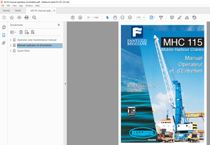 Fantuzzi Reggiane Forklift MHC 115 Mobile Harbour Cranes Operator &amp; Parts Manual  – PDF DOWNLOAD