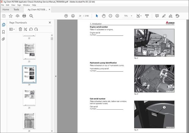 Ag Chem RG700B Applicator Chassis Workshop Service Manual_79036458A – PDF DOWNLOAD