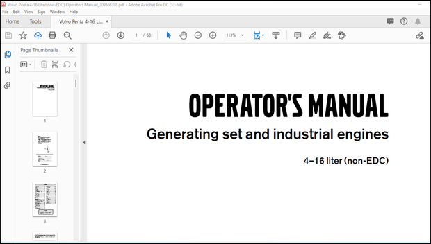 Volvo Penta 4-16 Liter(non-EDC) Operators Manual_209366398 – PDF DOWNLOAD
