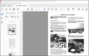 Gehl Self-Propelled Mower Conditioner MC2650 Operators Manual 903923A – PDF DOWNLOAD