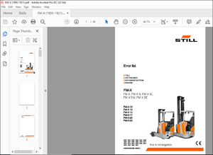 STILL STED forklift FM-X FM-X FM-X N FM-X W FM-X EW, FM-X SE Error list Manual – PDF DOWNLOAD