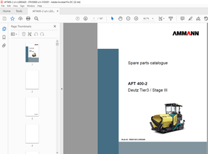 Ammann AFT 400-2 sn LG003420 - STV 3500 G sn 3103301 Parts Manual - PDF