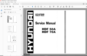 Hyundai Forklift Trucks HBF 50A HDF 70A Service Manual - PDF DOWNLOAD