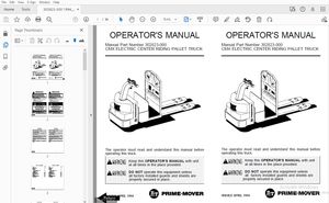 BT PRIME MOVER CMX ELECTRIC CENTER RIDING PALLET TRUCK OPERATOR&#x27;S MANUAL 302823-000 1994_April - PDF