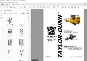 Taylor-Dunn B0-016-61E(B 6-61) Operation Troubleshooting &amp; Replacement Parts Manual S.NO 158348 -PDF