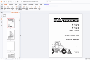 Fiatallis FR30 FR35 Wheel Loader(Implement &amp; Steering System) Service Manual - PDF DOWNLOAD