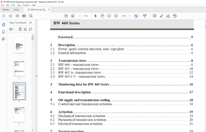 ZF Marine Transmission BW 460 Series Operating Instructions Manual 3085 758 105 - PDF DOWNLOAD