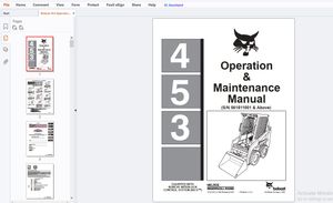 Bobcat 453 Operation &amp; Maintenance Manual 6724163 - PDF DOWNLOAD