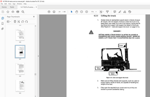 Landoll Drexel Forklift SLF Series SwingMast Lift Truck Service &amp; Parts Maintenance Manual 