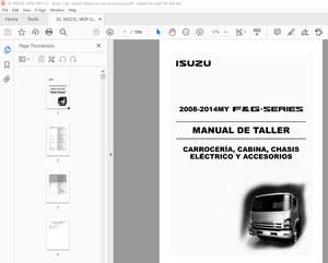 Isuzu Carroceria Cabina Chasis Electrico y Accesorios 2008-2014MY F&amp;G-Series Manual De Taller PDF