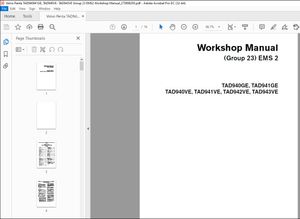 Volvo Penta TAD940GE, TAD941GE TAD940VE, TAD941VE, TAD942VE TAD943VE (Group 23) EMS2 Workshop Manual
